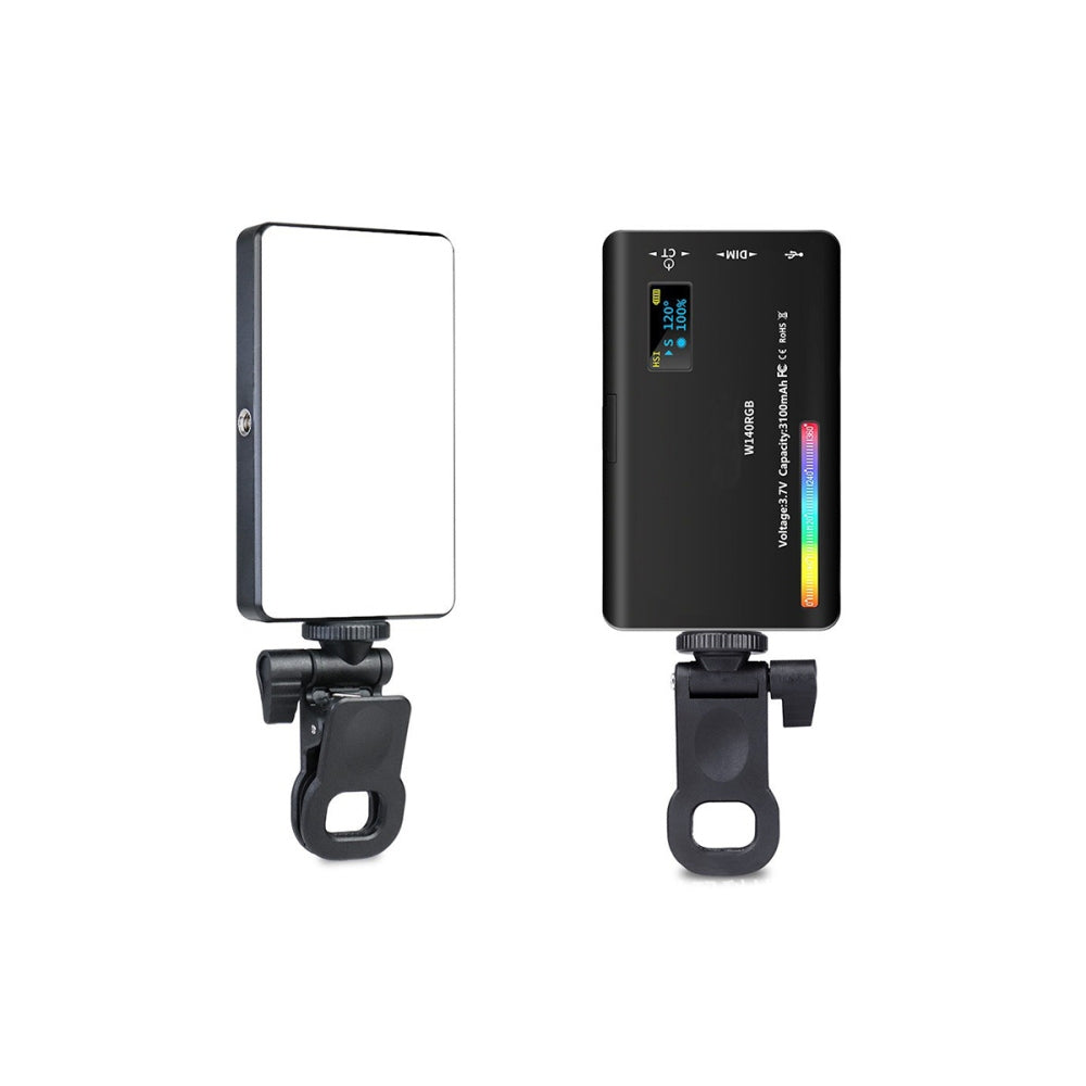 RGB Dimmable Video Light Adjustable Fill Light for Vlog and Live Streaming