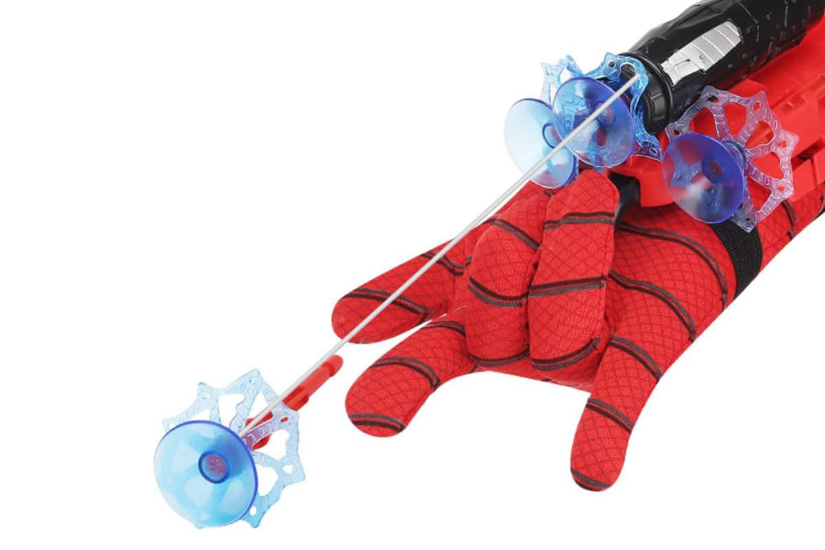 Spider Web Shooter Wrist Launcher Toy Set with Gloves Cosplay Superhero