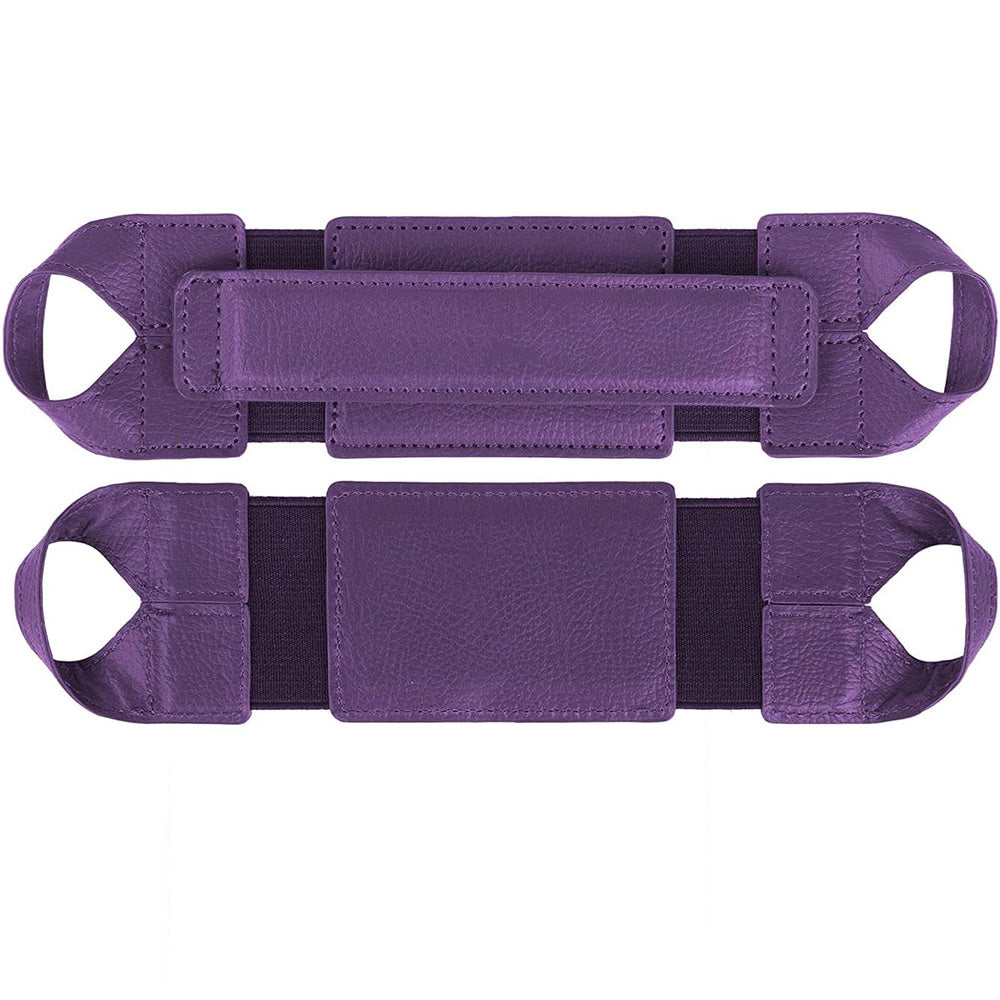 360 Degree Rotating PU Leather Hand Strap Holder Stand for Tablets