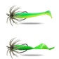 2 PCS Lifelike Floating Sea Urchin Soft Bait with Glitter Tentacle Creature Lure for Fishing