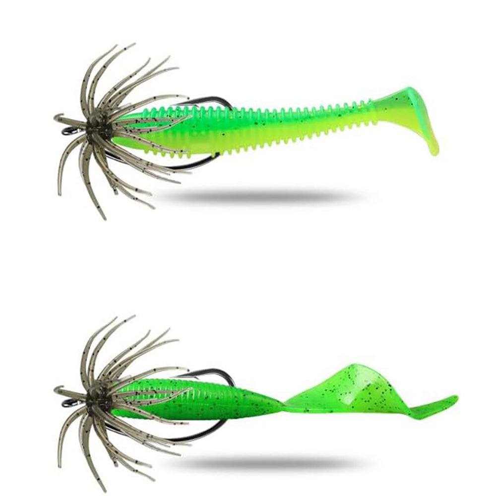 2 PCS Lifelike Floating Sea Urchin Soft Bait with Glitter Tentacle Creature Lure for Fishing