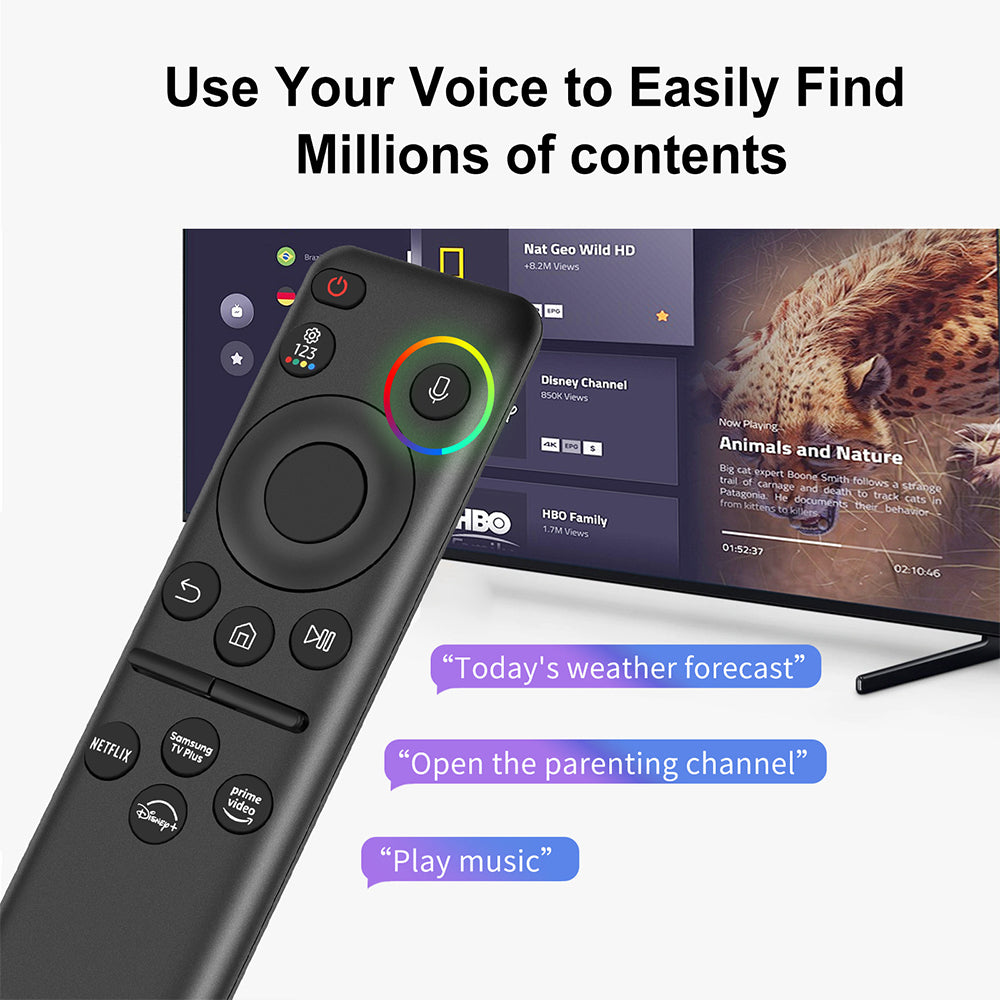 Solar Voice Remote Control Compatible with Samsung TV 2023 and 2024 Models
