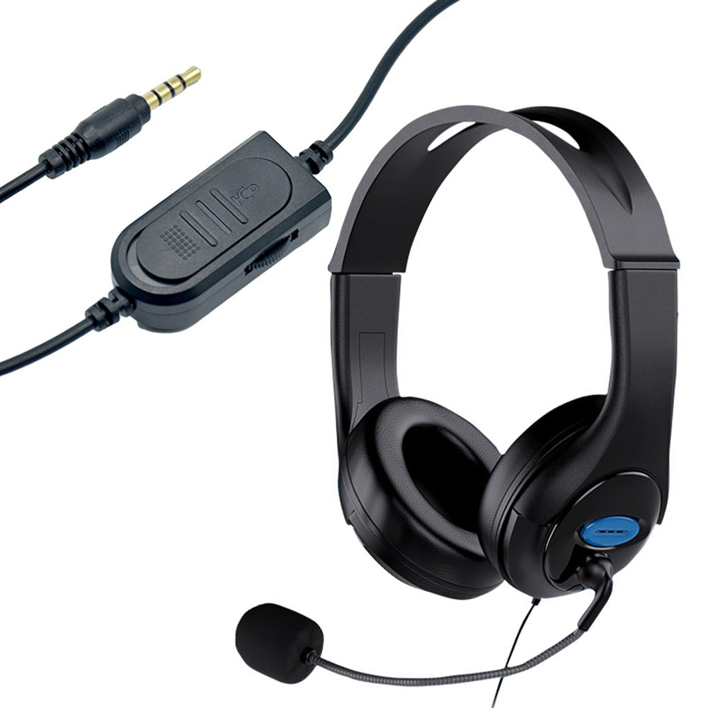 Over Ear Stereo Headset with Microphone Wired Gaming Headphones for Students Players