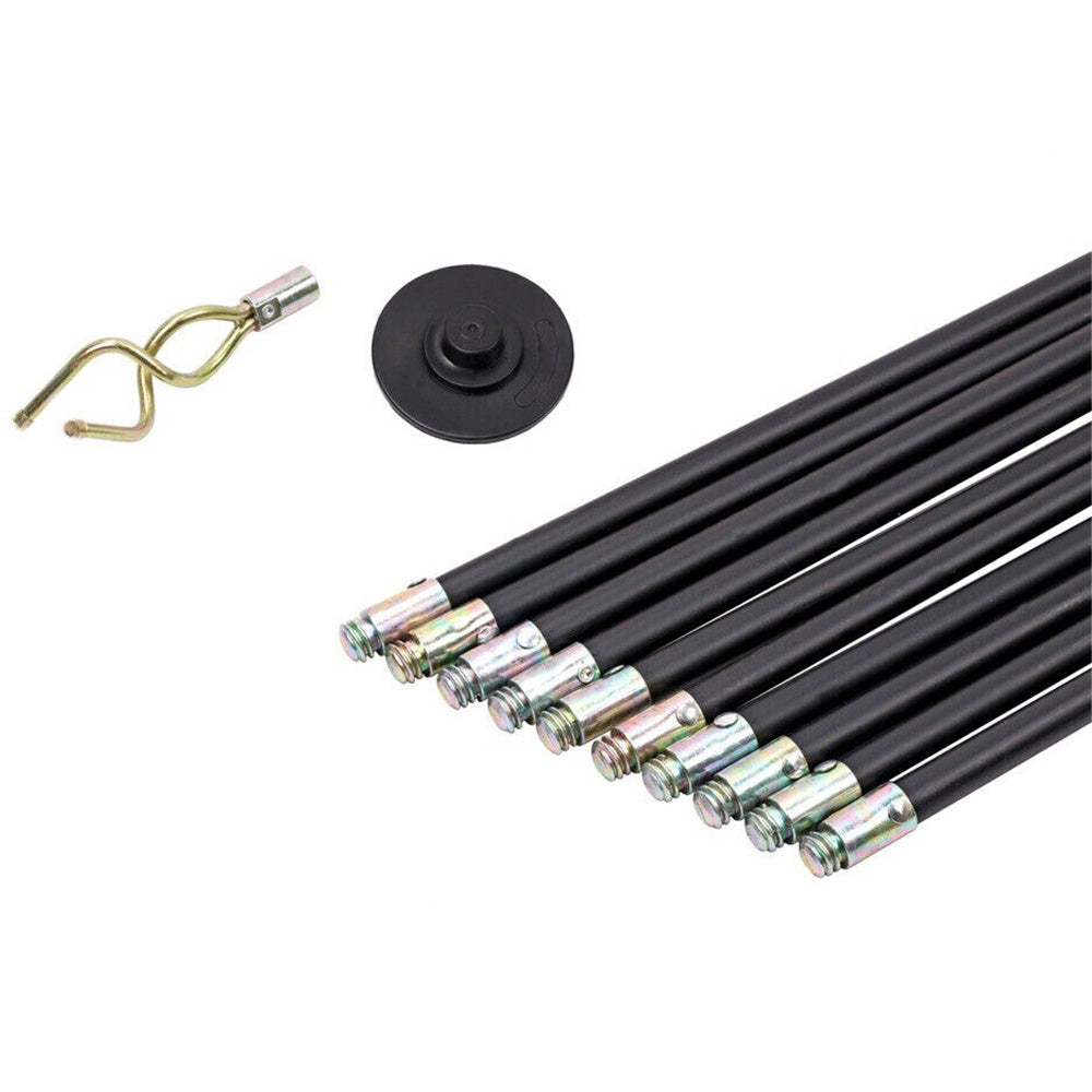 12 Pieces Flexible Chimney Brush Set Drain Cleaner Rods for Pipe Dryer Vent Cleaning
