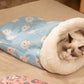 Warm Sherpa Pet Sleeping Bag Pet Sleep Sack Comfortable Pet Bed Bag