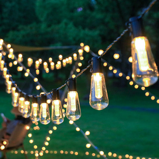2Pcs 5M 20-LED Solar Outdoor Dimmable Festoon String Light