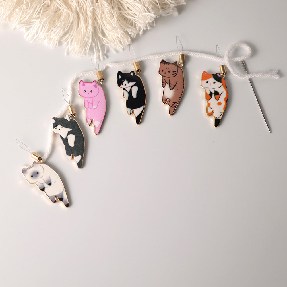 6 Pack Cute Cat Needle Threader Set