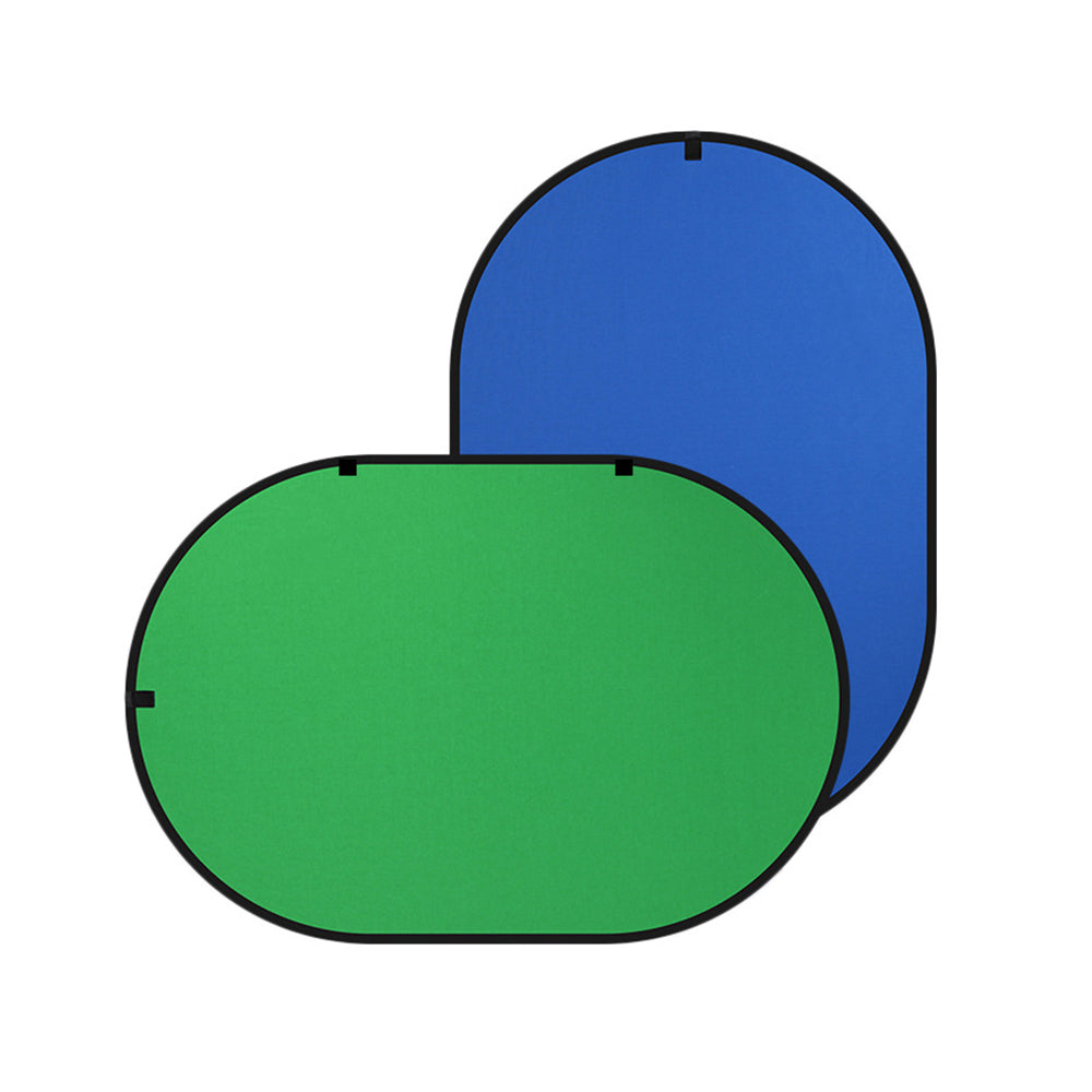 2-in-1 Collapsible Pop-Up Chroma Key Background Board-Blue ang Green