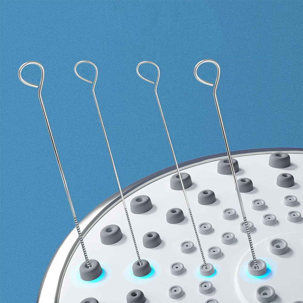 Shower Head Cleaning Brush Set Anti-Clogging with Storage Box for Bathroom