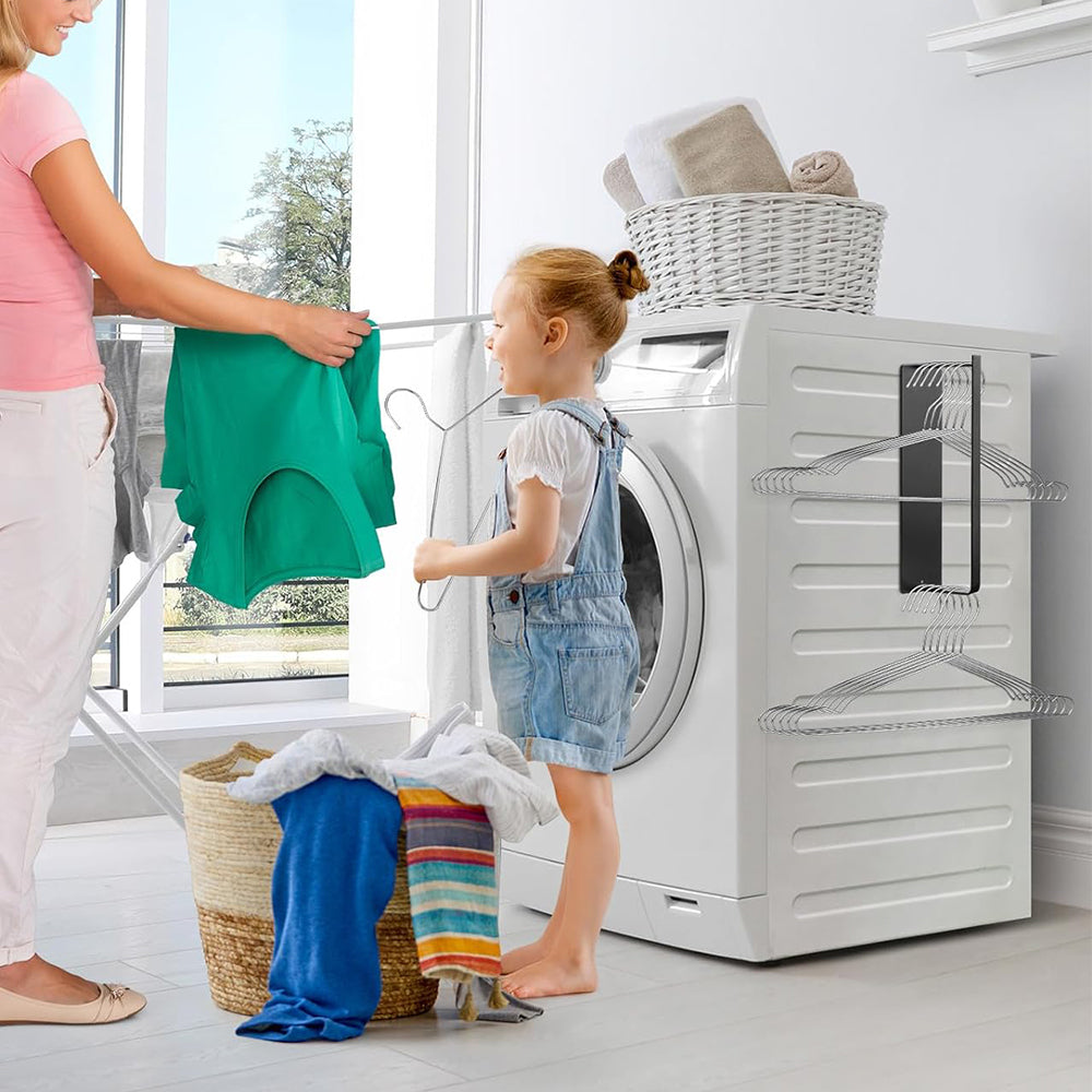 2Pcs Adhesive Clothes Hanger Storage Rack