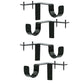 2Pcs Tap In Iron Curtain Rod Brackets for Wooden Window Frames