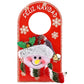 Vintage Merry Christmas Door Knob Hanger-Snowman