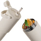 Dual Lid Tumbler with Straw 735ml Large Capacity Vacuum Insulated Water Bottle