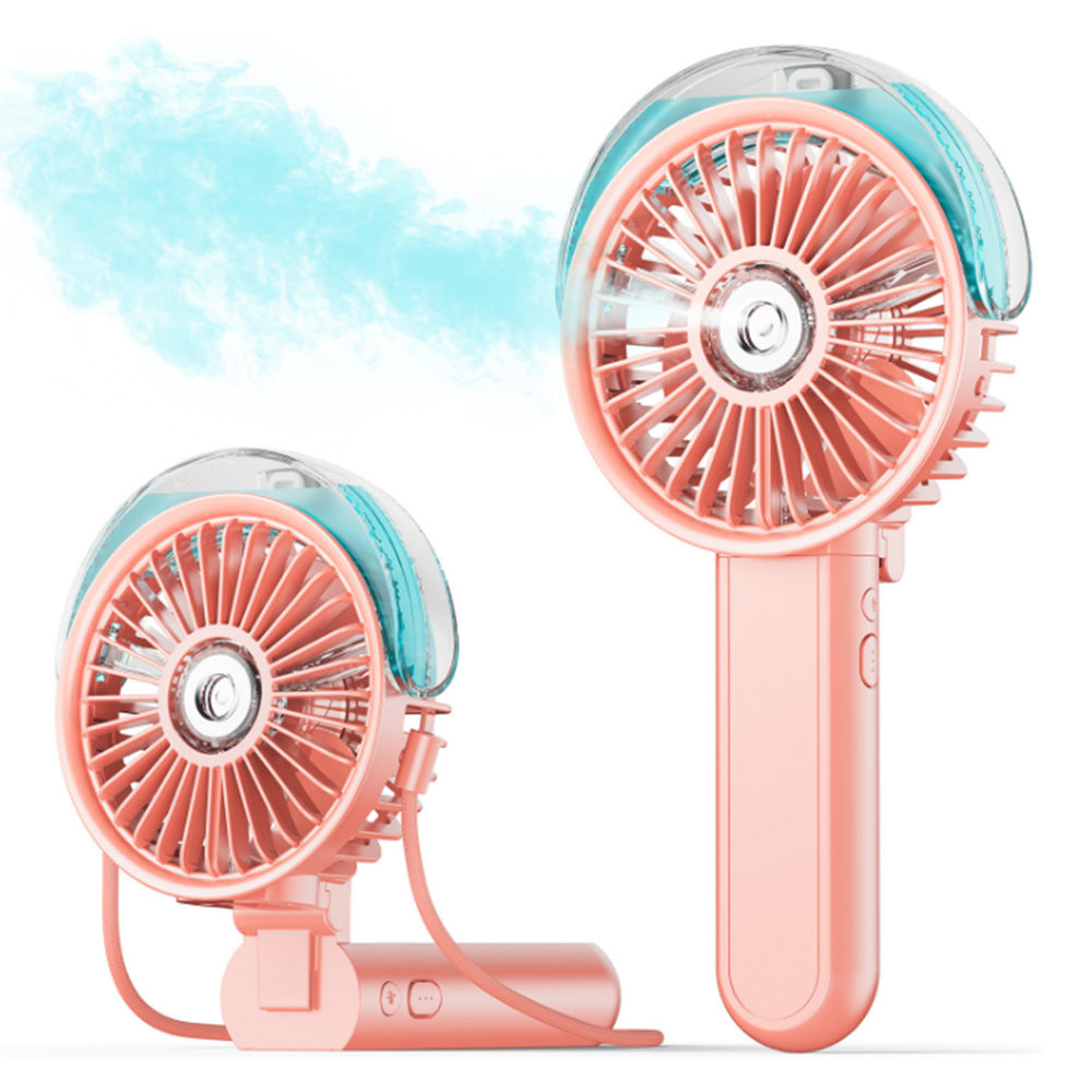 Portable Handheld Misting Fan Rechargeable Personal Folding Fan