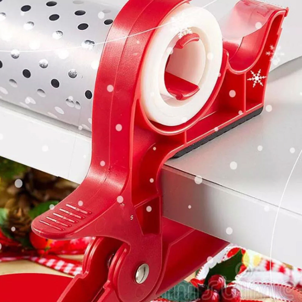 2Pcs Christmas Gift Wrapping Paper Holder Clamps Integrated Tape Dispensers