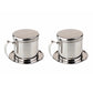 2Pcs 304 Stainless Steel Vietnamese Drip Coffee Pot Infuser for Home Filter Maker