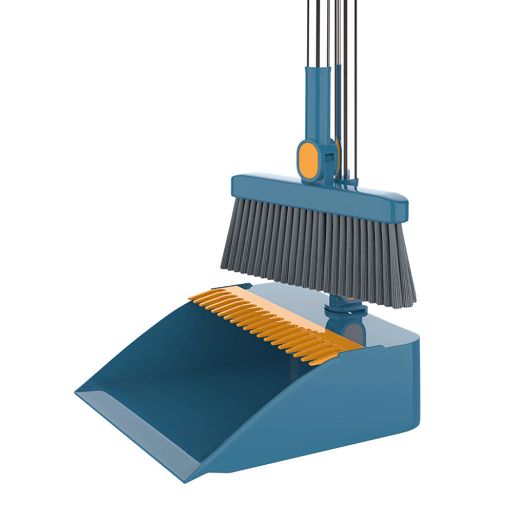 180 Degree Rotatable Broom with Foldable Standing Dustpan