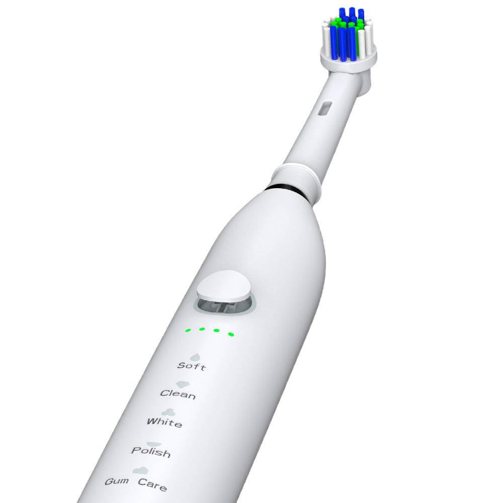 Electric Toothbrush with 5 Modes 8 Brush Heads Rechargeable 3D Rotation Toothbrush for Home Travel