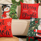 Set of 4 Christmas Pillow Covers Decorative Throw Pillow Covers for Sofa