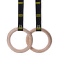 Wooden Gymnastic Rings Set Adjustable Fitness Rings for Home Workouts