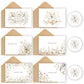 36 Pack Floral Thank You Cards Bulk with Kraft Envelopes Matching Stickers