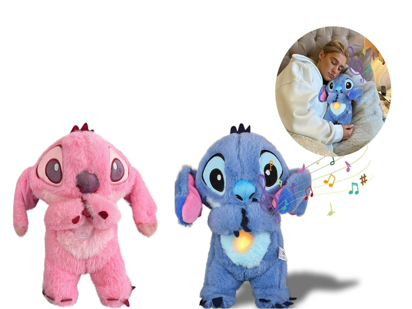 Stitch-Inspired Breathing Movement Musical Sleep Toy