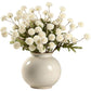 5 Pack Stem Cloth Dandelion Ball Artificial Flowers with Bendable Stems