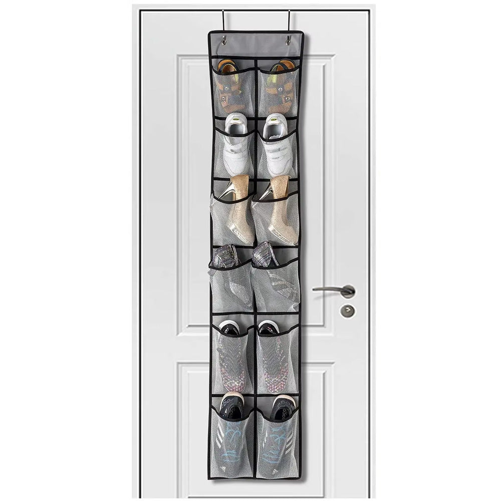 12 Pockets Hanging Shoe Storage Over The Door Shoe Organizer Shoe Rack Holder