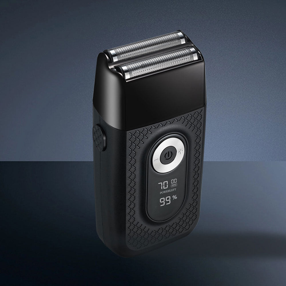 Rechargeable Electric Razor Double Floating Blade With LED Display
