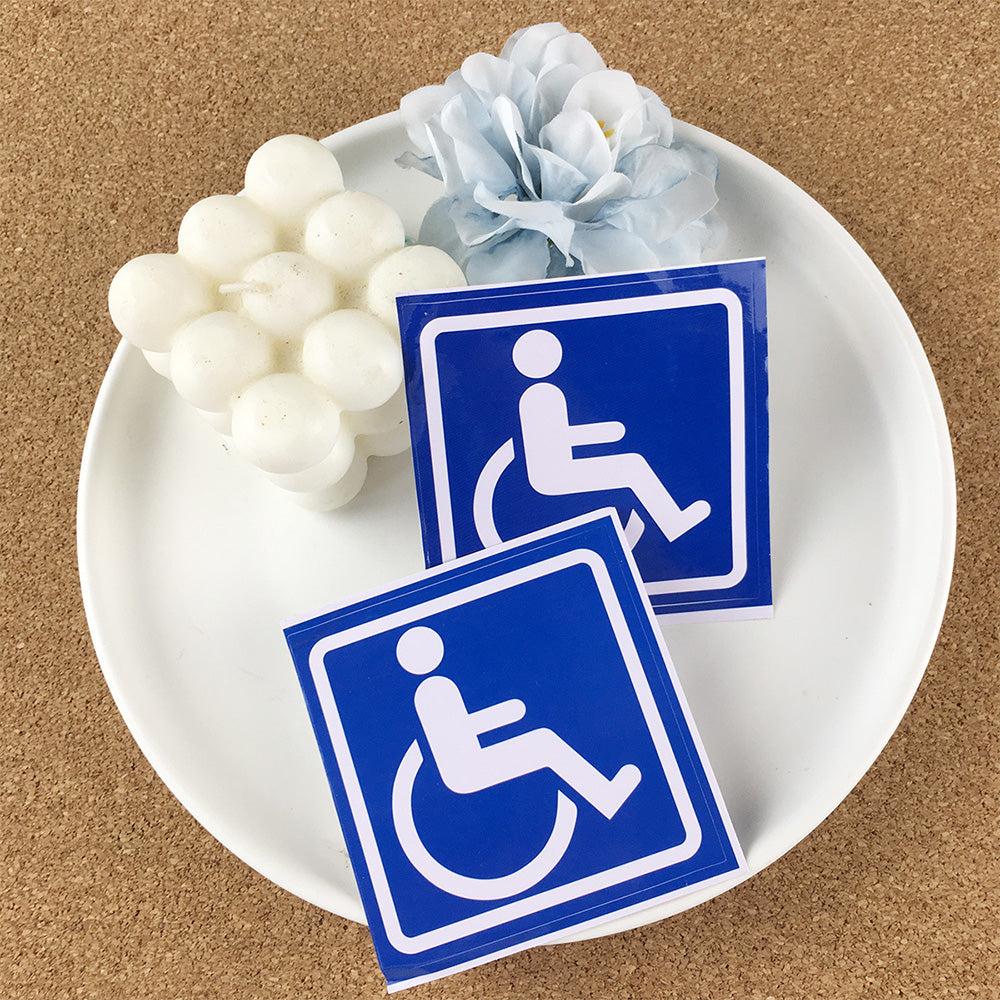 5 Pack Handicap Parking Sign Disabled Decal Sticker for Vehicle Window Car Van