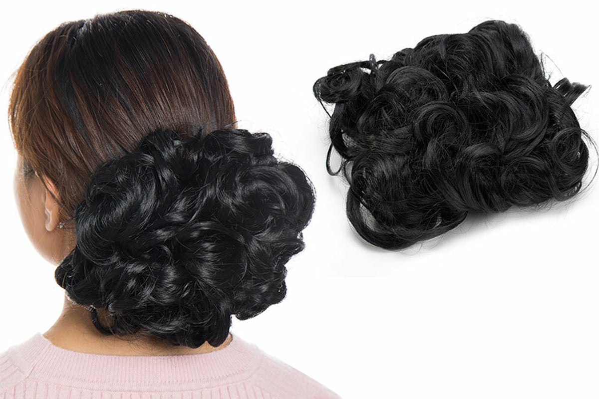 Curly Hair Bun Extension Messy Bun Hairpiece for Instant Updo