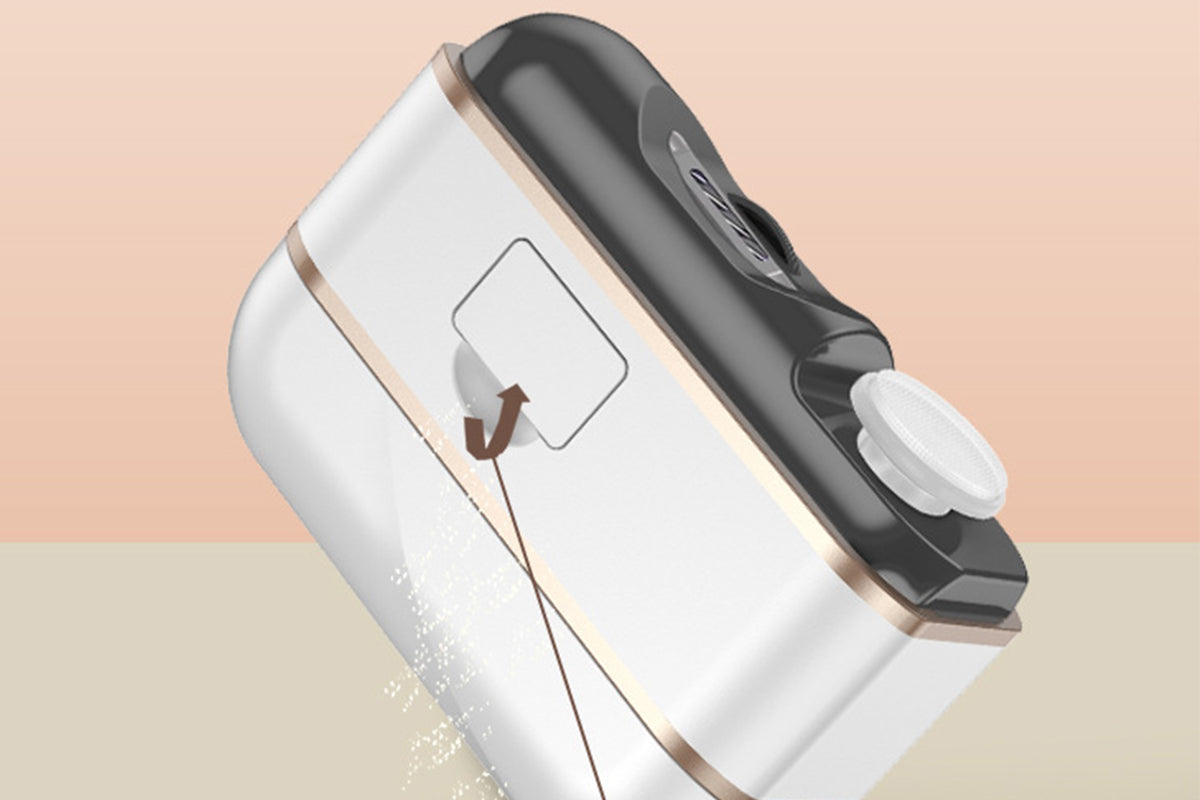 5-in-1 Electric Nail Trimmer with UV Lamp LED Light Shaver Polisher