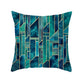Set of 4 Geometric Green and Blue Square Cushion Covers Throw Pillow Cases for Home Decoration