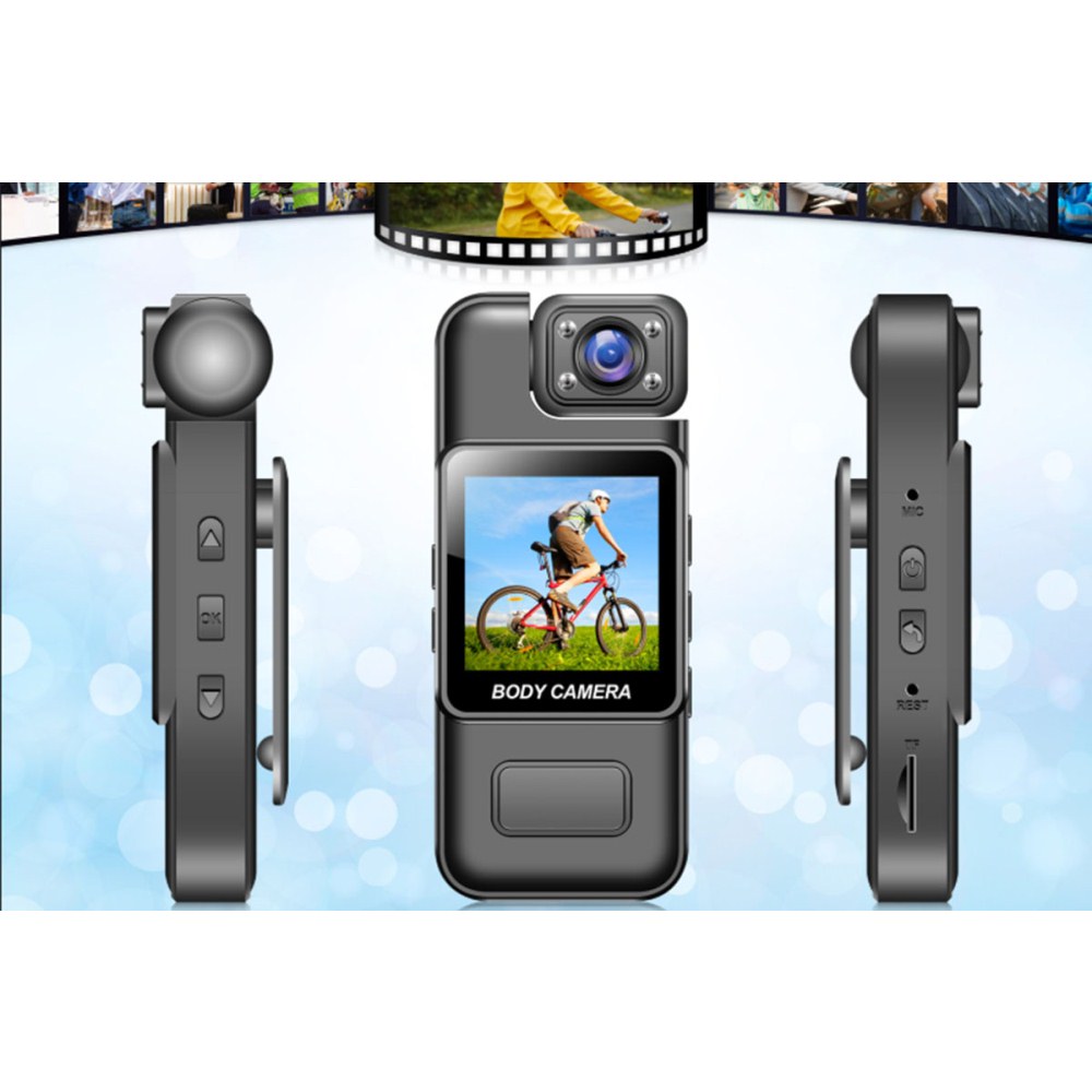 Mini Body Cam with 180° Rotating Lens and and Video Recording and 32 GB Card