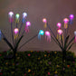 2pcs 6-Heads or 8 Heads Solar Jellyfish Stake Lights Outdoor Garden Path Decor Lights