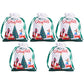 5Pcs 40x30CM Christmas Drawstring Bags Extra Large Christmas Sack Holiday Wrapping Sacks