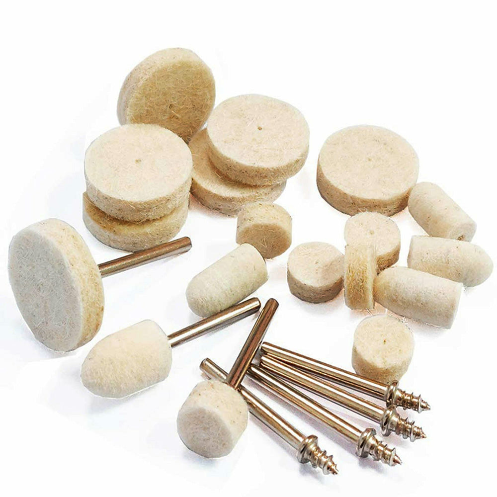 129 Piece Wool Buffing Wheel and Mounted Polishing Point Kit