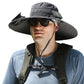 Outdoor Wide Brim Sun Hat with 2 Solar Fans Fans