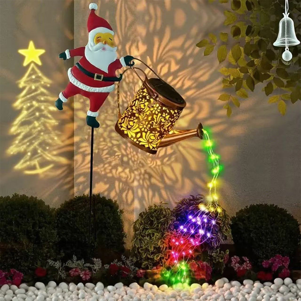 Solar Santa Claus Garden Stake Light Outdoor Christmas Yard Decoration LED