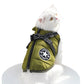 Dog Winter Jacket Padded Pet Clothes with Zipper Warm Vest Coat Comfortable Pet Vest-Green