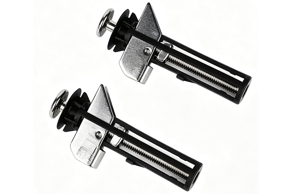 2Pcs M5 Quick-Lock Toilet Fixing Bolts with 18mm and 28mm Gaskets