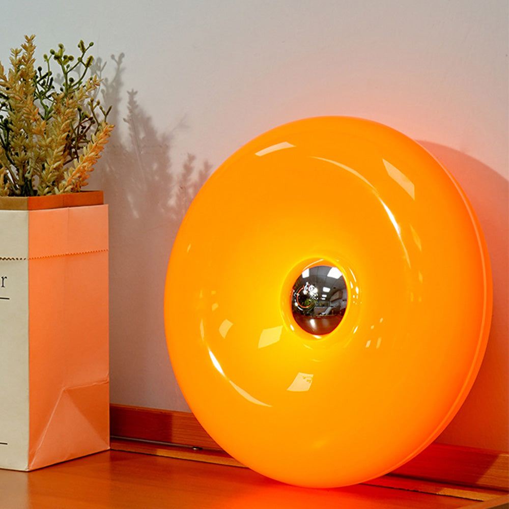 Rechargeable Donut Table and Wall Lamp with Touch Dimming