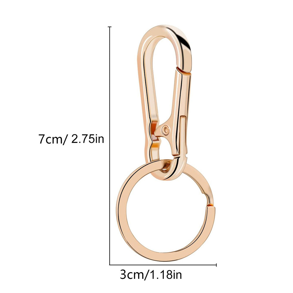 4 Pcs Metal Keychain Key Ring Clip Holder for Home Car Keys and Bags