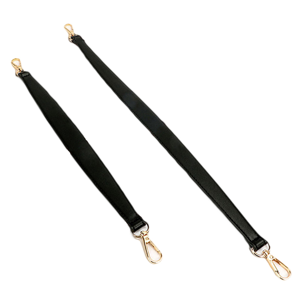 Faux Leather Handbag Shoulder Strap Replacement Accessory-Black