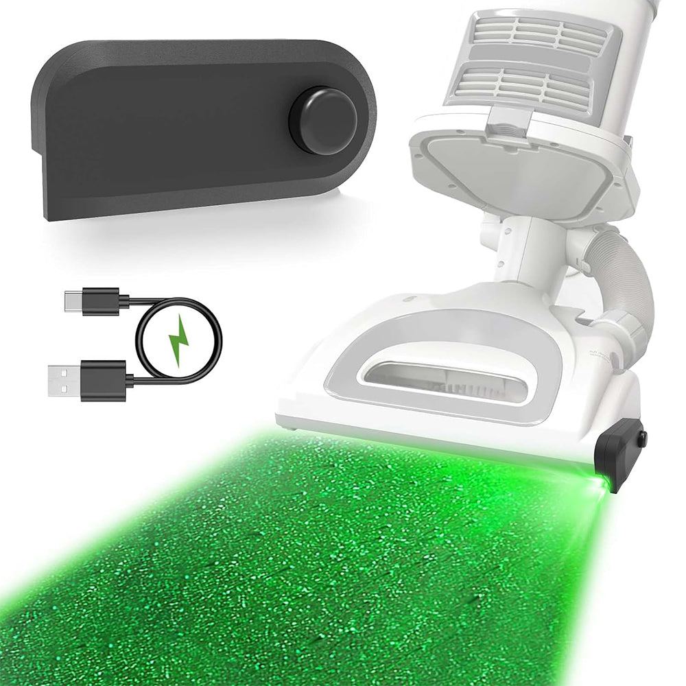 2Pcs Rechargeable Vacuum Cleaner Dust Display Light Green Light Universal High Visibility