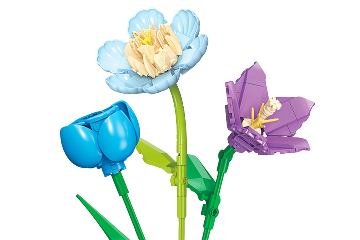888PCS Botanical Collection Building Block Toy Flower Bouquet Building Set