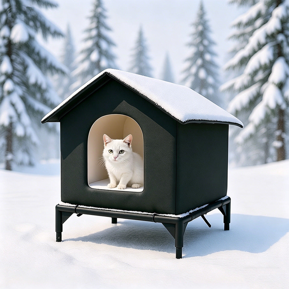 Cat House for Indoor Cats in Winter Water Resistant Insulated Shelter for Cat