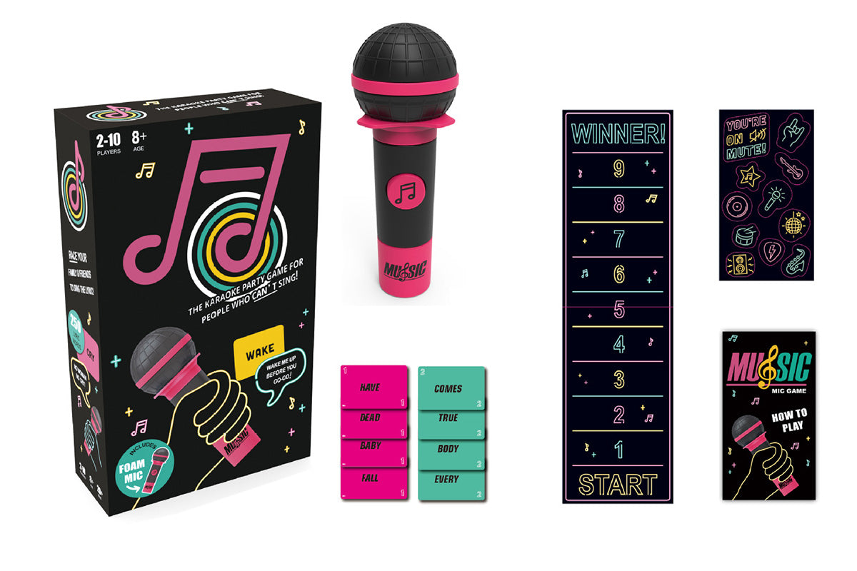 Microphone Karaoke Party Game Card Set for Family Board Game