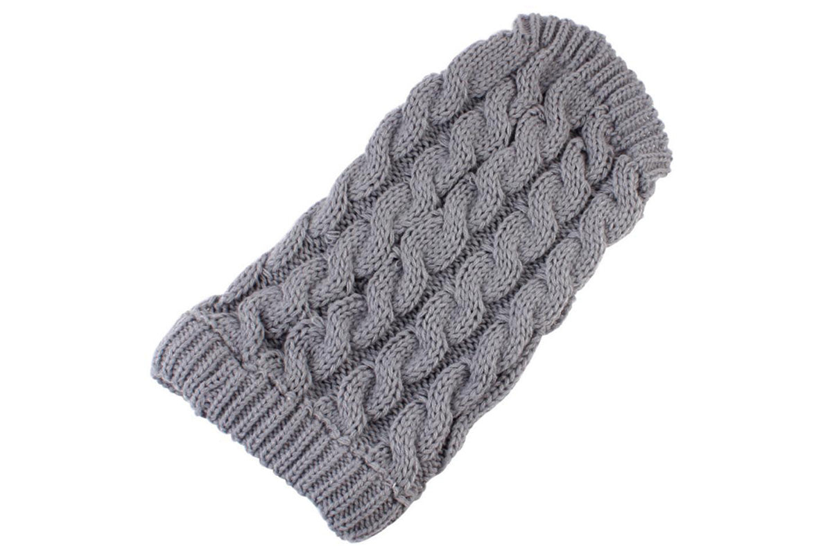 Puppy Dog Jumper Winter Warm Knitted Sweater Pet Clothes for Small Dogs Coat-Grey
