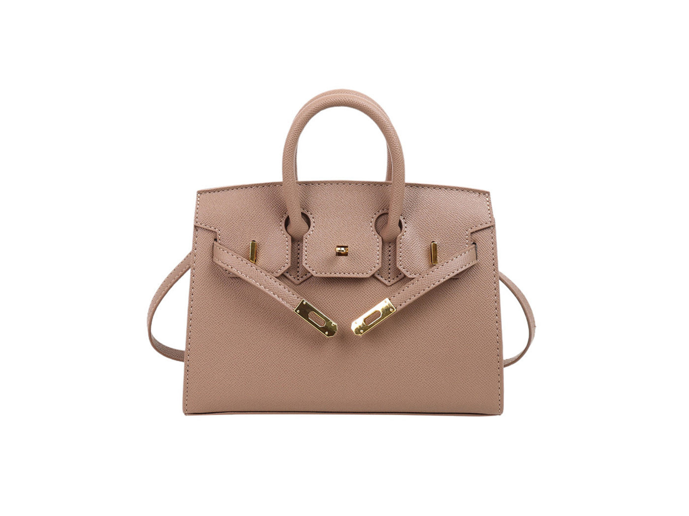 Chic Mini Birkin-Inspired Lock Crossbody Satchel Bag